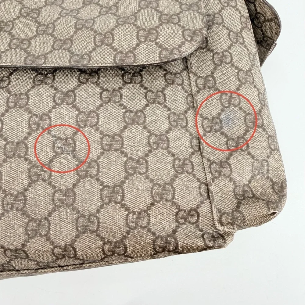 Gucci GG Supreme Baby Diaper Messenger Bag FLAWS